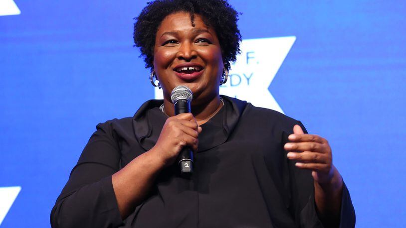 Stacey Abrams speaks during the Robert F. Kennedy Human Rights Ripple of Hope Award Gala on Dec. 9, 2021, in New York. (Monica Schipper/Getty Images for Robert F. Kennedy Human Rights/TNS)