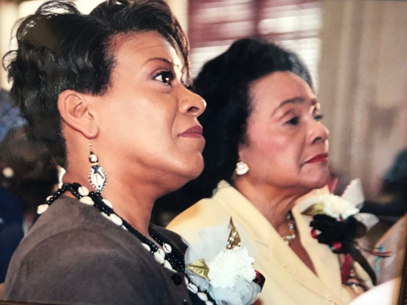 Coretta Scott King in 2001 at the Winnie Mandela Humanitarian Award ceremony where Jocelyn Dorsey received an award as well. This photo hung for years in her WSB-TV office. 