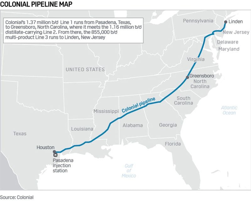 Gas shortages are being reported in the Southeast after a major U.S. fuel pipeline was hit over the weekend by a cyberattack. Image Colonial Pipeline