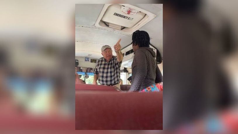 A Morgan County School bus driver was caught on video pushing two young children during a dispute on Friday, Sept. 9. (Facebook)