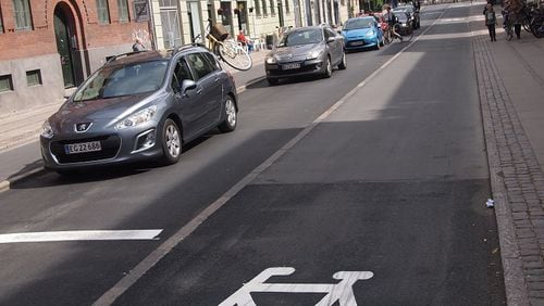 A cycletrack in Copenhagen. (Submitted photo from Atlanta Regional Commission.)
