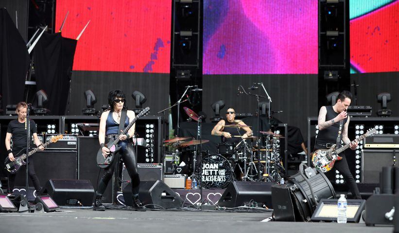 After two years of Covid cancellations, Def Leppard, Motley Crue, Poison and Joan Jett and the Blackhearts rocked sold out Truist Park on Thursday, June 16, 2022.
Robb Cohen for the Atlanta Journal-Constitution