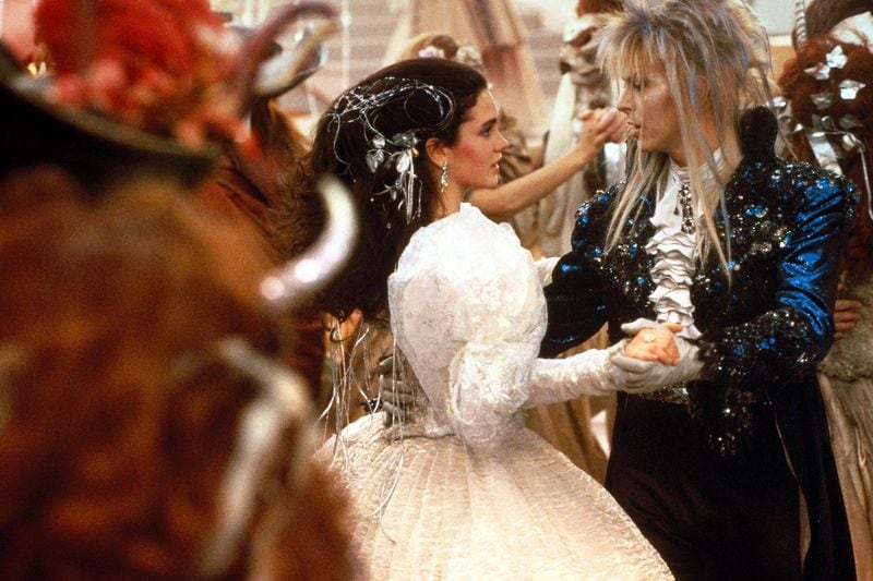 Jennifer Connelly and David Bowie dance in a scene from the cult 1986 Jim Henson movie, “Labyrinth.” Atlantans will re-enact that masquerade ball in late August. CONTRIBUTED BY CENTER FOR PUPPETRY ARTS