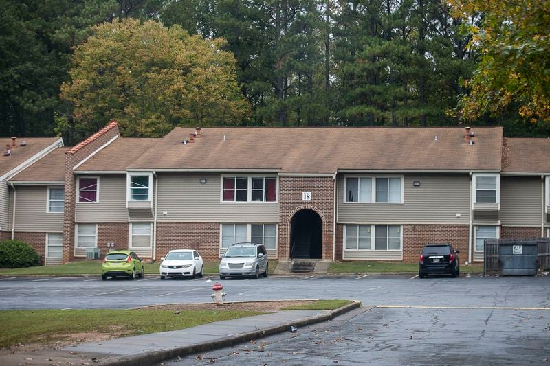 At one point, Jayden Myrick lived in South Fulton’s Hickory Park Apartments, where shootings have killed at least three and injured eight more since 2011. (Alyssa Pointer / alyssa.pointer@ajc.com)