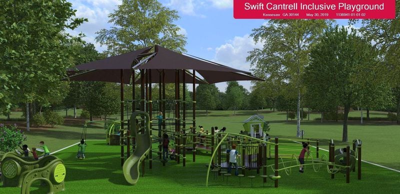 The Kennesaw City Council has approved a contract to upgrade playground equipment at Swift-Cantrell Park. Credit: city of Kennesaw