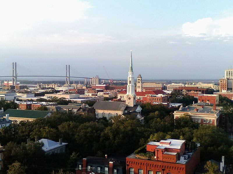 The upper floors of the DeSoto Hotel provide rare views from on high of Savannah’s Historic District and skyline. CONTRIBUTED BY BLAKE GUTHRIE