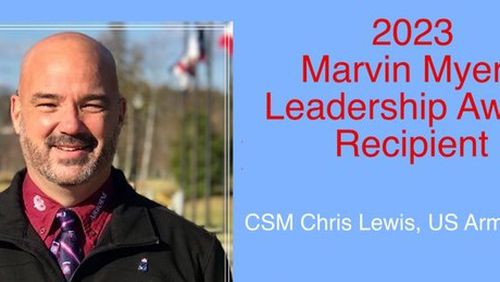 U.S. Army veteran Chris Lewis will receive this year's Marvin Myers Leadership Award from the Georgia Veterans Day Association (GVDA) on Nov. 11 during the Freedom Ball from 6-10:30 p.m. at the Cobb Galleria Centre, 2 Galleria Pkwy., Atlanta. (Courtesy of Georgia Veterans Day Association)