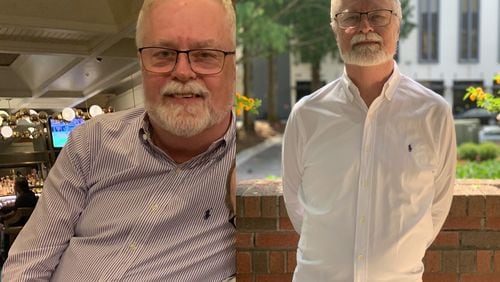 In the photo on the left, taken in 2019, Bob Light weighed 260 pounds. In the photo on the right, taken this month, he weighed 195 pounds. (Photos contributed by Bob Light)