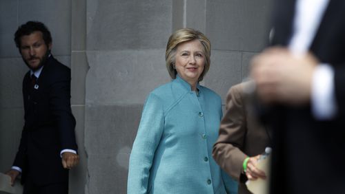Democratic presidential nominee Hillary Clinton. AP/Mel Evans