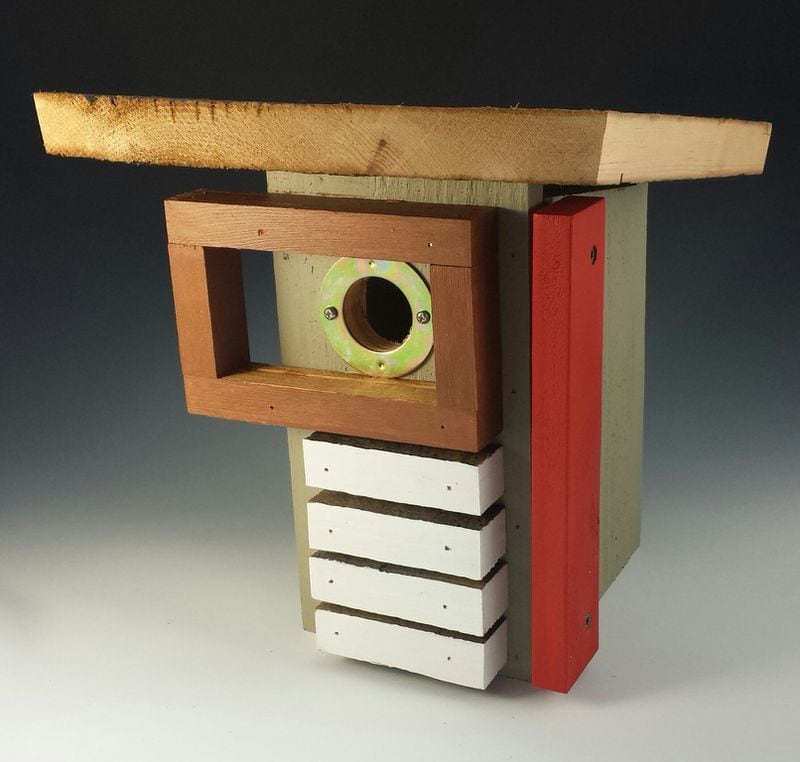Modern birdhouses can go in the garden or stay inside. Contributed by: churpmodern.com