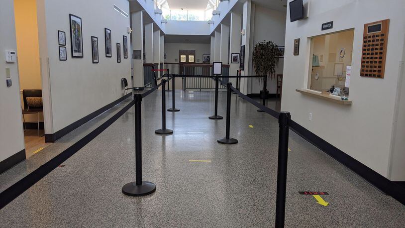 Henry County Government making staggered return to work Monday with new direction and distancing guidelines on floors of the main administrative building.