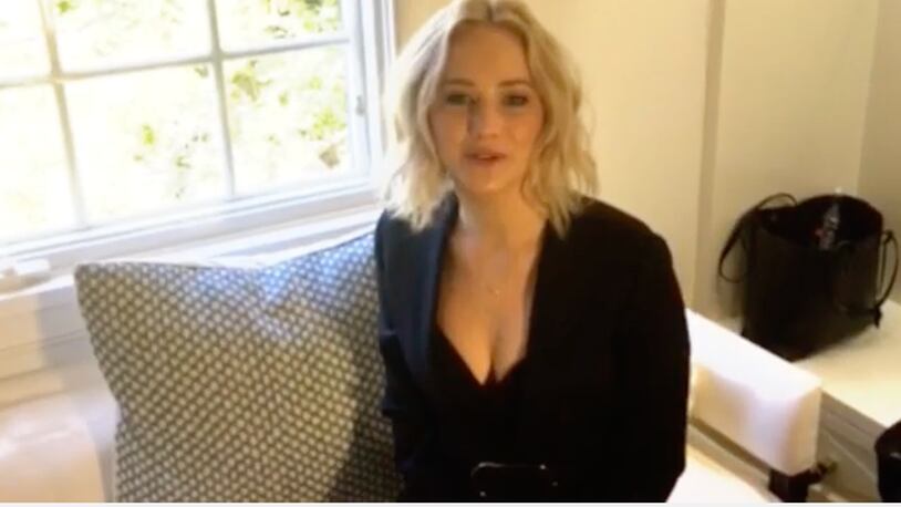 Jennifer Lawrence made the announcement and issued her challenge in a low-tech YouTube video