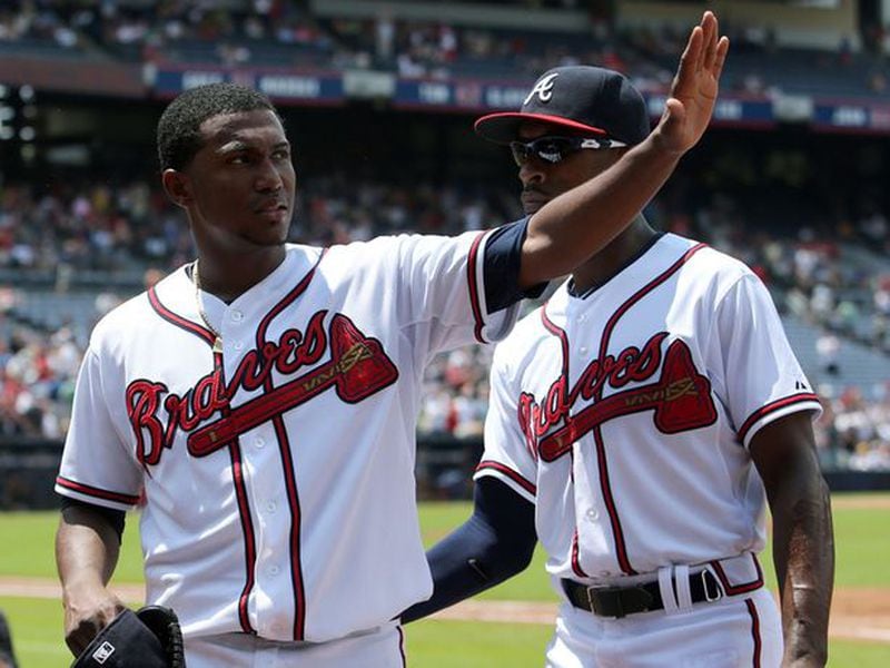 Julio Teheran (left) has established himself as the Braves ace in his second full season in the majors. Atlanta is 9-1 since B.J. Upton (right) moved into the leadoff spot.