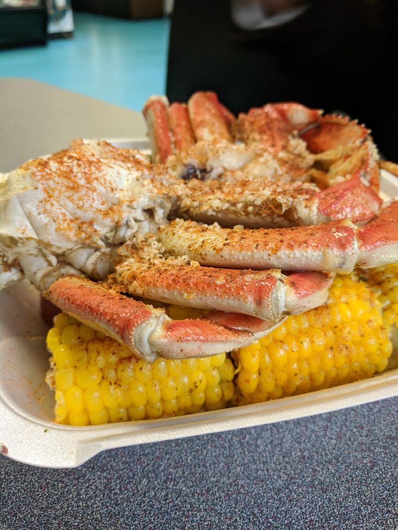 Order the Dungeness Crab Leg Platter at Leila’s Land & Sea, and you’ll get fresh crab steamed to perfection then showered with freshly minced garlic and near drowning in warm butter. The platter comes with corn on the cob, steamed broccoli and potatoes. CONTRIBUTED BY PAULA PONTES