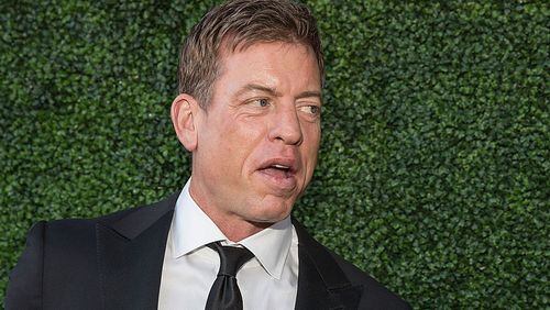 AUSTIN, TX - FEBRUARY 25:  Troy Aikman arrives at the Texas Medal of Arts Awards at the Long Center on February 25, 2015 in Austin, Texas.  (Photo by Rick Kern/WireImage)