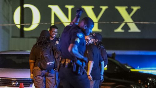 Police responded to a shooting outside the Onyx strip club in northwest on Cheshire Bridge Road last June. (John Spink/john.spink@ajc.com)