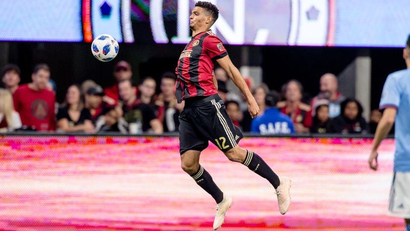 Miles Robinson, Atlanta United’s first draft pick, stepped in for the injured Jeff Larentowicz in Sunday’s playoff win.