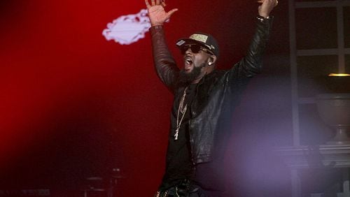 R. Kelly greets the crowd during a June 2016 concert at Philips Arena in Atlanta.