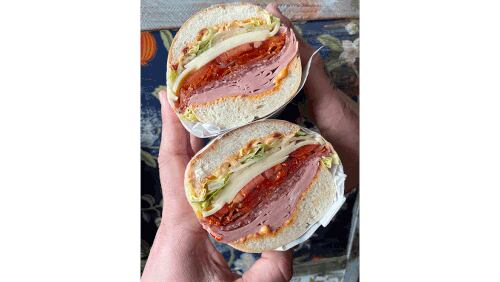 Bona Fide Deluxe Cold Cut : pepperoni, finocchiona, mortadella, pepperonata, provolone, lettuce, tomato, pepperoni mayo
(Courtesy of Katie McDonald)