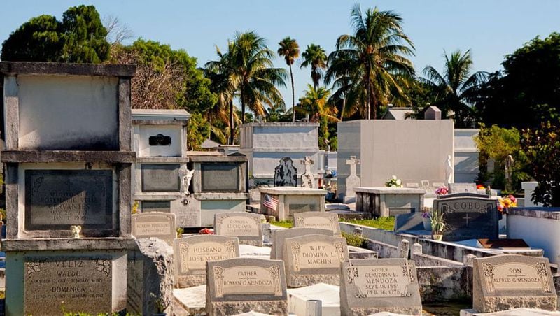 Key West Cemetery in the city’s Old Town has more than 100,000 people buried there and plenty of ghostly tales to go with them.  