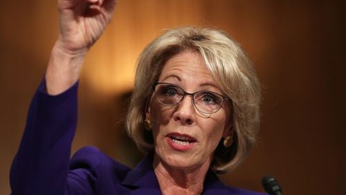 New Education Secretary Betty DeVos dealt with a Twitter storm on Sunday over a typo in a tweet about W.E.B. Du Bois and the importance of education.