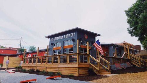 This is a look at the new downtown Woodstock location of Reformation Brewery.