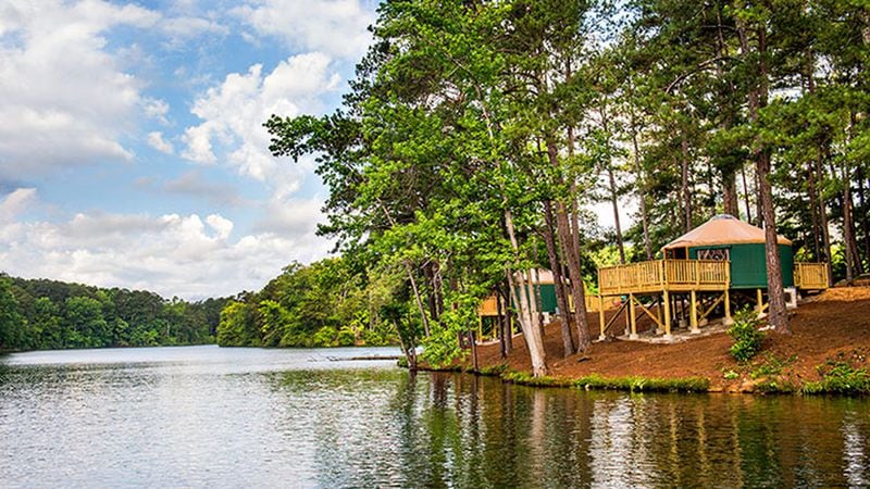 Stone Mountain Park has added three new yurts, bringing the total to six, to help meet the demand for glamping.