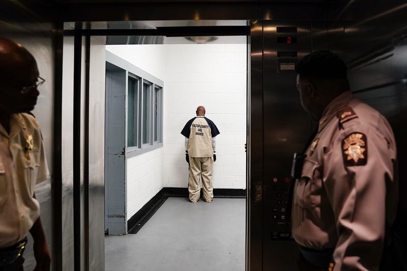 An inmate is seen during a tour of the Fulton County Jail on December 9, 2019, in Atlanta. (Elijah Nouvelage/Special to the Atlanta Journal-Constitution)
