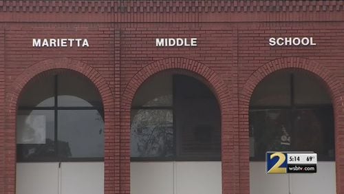 This summer public address systems at all of the schools in the Marietta City Schools district will be upgraded, and a new visitor control project will be implemented at Marietta Middle School. WSB-TV file photo