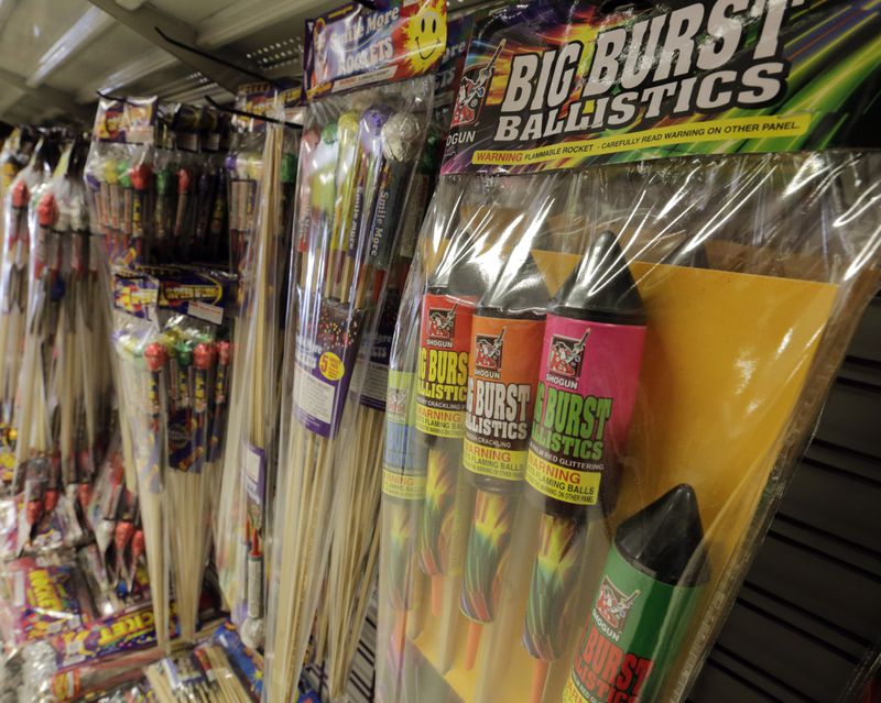 In this file photo, the aisles of Phantom Fireworks of Roswell were ready for those shopping for New Year’s celebrations. BOB ANDRES / BANDRES@AJC.COM 2016