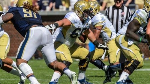 Georgia Tech offensive tackle Trey Klock played in 22 games in two seasons, starting seven. (GT Athletics/Danny Karnik)