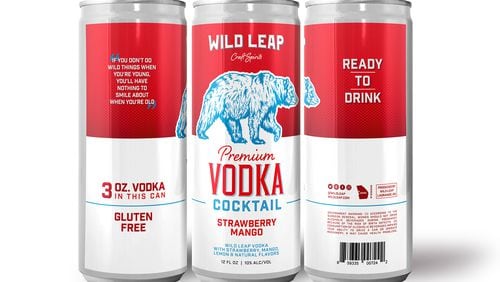 Wild Leap's premium vodka now comes in 12-ounce ready-to-drink canned cocktails. Courtesy of Wild Leap