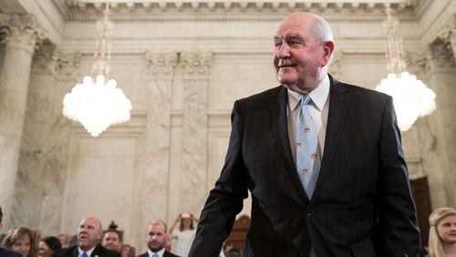 Sonny Perdue, President Trump's nominee to lead the Agriculture Department, at his Senate confirmation hearing on March 23, 2017. (Photo by Drew Angerer/Getty Images)