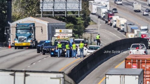 A fatal wreck in Cobb County blocked eastbound lanes of I-20, police said.