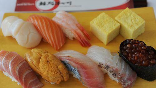 Sushi House Hayakawa's Sushi assortment. (BECKY STEIN)