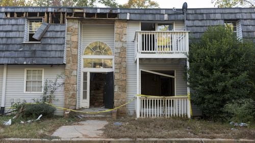 Abandoned apartments in the Creekside Forest Apartment complex in Decatur, Georgia, on Monday, November 21, 2016. (DAVID BARNES / DAVID.BARNES@AJC.COM)