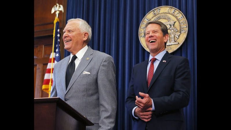 <p> Republican Brian Kemp, right, and Georgia Gov. Nathan Deal hold a news conference in the Governor's ceremonial office at the Capitol on Thursday, Nov. 8, 2018, in Atlanta, Ga. Kemp resigned Thursday as Georgia's secretary of state, a day after his campaign said he's captured enough votes to become governor despite his rival's refusal to concede. (Bob Andres/Atlanta Journal-Constitution via AP) </p> <p> This combination of May 20, 2018, photos shows Georgia gubernatorial candidates Stacey Abrams, left, and Brian Kemp in Atlanta. Democrats and Republicans nationwide will have to wait a bit longer to see if Georgia elects the first black woman governor in American history or doubles down on the Deep South’s GOP tendencies with an acolyte of President Donald Trump (AP Photos/John Amis, File) </p> <p> ​Lauren Groh-Wargo, Stacey Abrams' campaign manager, speaks during a news conference Thursday, Nov. 8, 2018, in Atlanta. Republican Brian Kemp resigned Thursday as Georgia's secretary of state, a day after his campaign said he's captured enough votes to become governor despite his rival's refusal to concede. Abrams' campaign immediately responded by refusing to accept Kemp's declaration of victory in the race and demanding that state officials "count every single vote." (Bob Andres/Atlanta Journal-Constitution via AP) </p> <p> Kurt Kastorf, one of Stacey Abrams' attorneys, speaks during a news conference Thursday, Nov. 8, 2018, in Atlanta. Republican Brian Kemp resigned Thursday as Georgia's secretary of state, a day after his campaign said he's captured enough votes to become governor despite his rival's refusal to concede. Abrams' campaign immediately responded by refusing to accept Kemp's declaration of victory in the race and demanding that state officials "count every single vote." (Bob Andres/Atlanta Journal-Constitution via AP) </p> <p> Republican Brian Kemp, right, holds a news conference with Georgia Gov. Nathan Deal, left, in the Governor's ceremonial office at the Capitol on Thursday, Nov. 8, 2018, in Atlanta, Ga. Kemp resigned Thursday as Georgia's secretary of state, a day after his campaign said he's captured enough votes to become governor despite his rival's refusal to concede. (Bob Andres/Atlanta Journal-Constitution via AP) </p> <p> ​Lauren Groh-Wargo, Stacey Abrams' campaign manager, stands with attorneys at a news conference Thursday, Nov. 8, 2018, in Atlanta. Republican Brian Kemp resigned Thursday as Georgia's secretary of state, a day after his campaign said he's captured enough votes to become governor despite his rival's refusal to concede. Abrams' campaign immediately responded by refusing to accept Kemp's declaration of victory in the race and demanding that state officials "count every single vote." (Bob Andres/Atlanta Journal-Constitution via AP) </p>