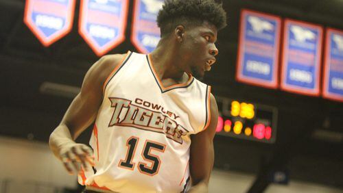 Dalen Ridgnal averaged 21.1 points and 12.8 rebounds per game while leading Cowley County (Kan.) Community College to a runner-up finish in NJCAA Tournament. (Photo from Cowley College)
