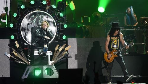 Guns N' Roses will thunder into the Georgia Dome on Wednesday. (Photo by Kevin Winter/Getty Images for Coachella)