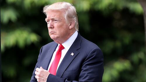 U.S. President Donald Trump is pictured here leaving the White House on June 7. The president called for ‘unity’ after the shooting of a top House member and others at a baseball practice Wed. morning in Alexandria, Virginia.