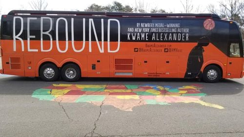 Award-winning author Kwame Alexander is traveling the country this month to introduce “Rebound,” a companion/prequel to “The Crossover,” to his many fans. The bus rolls into Atlanta on April 16. CONTRIBUTED BY FRANK HUEBSCHER