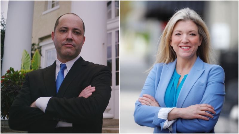 A rematch at a higher level could be in the offing for Republican Chris Carr and former Democratic state Sen. Jen Jordan. The two, who faced off last year in an electoral battle that Carr won to remain Georgia's attorney general, are both potential candidates for governor in 2026. Courtesy photos.