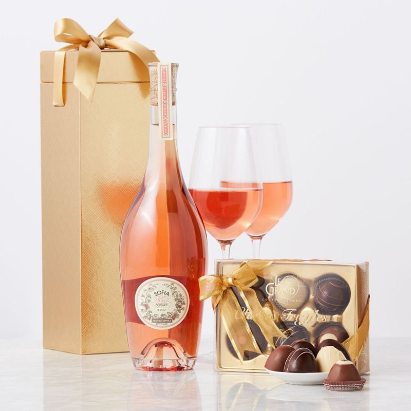 Valentine’s Day Coppola Sofia Rosé & Truffles Gift Set. $49. Contributed by Hickory Farms