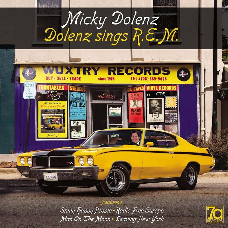 Micky Dolenz appears in front of Wuxtry Records in Athens on the cover of  "Dolenz Sings R.E.M." Photo: Courtesy of 7A Records