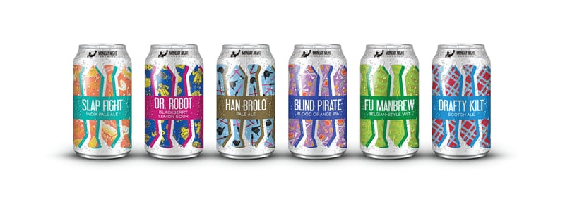 The new Monday Night core lineup will be packaged in cans with a new design. Bob Townsend for The Atlanta Journal-Constitution