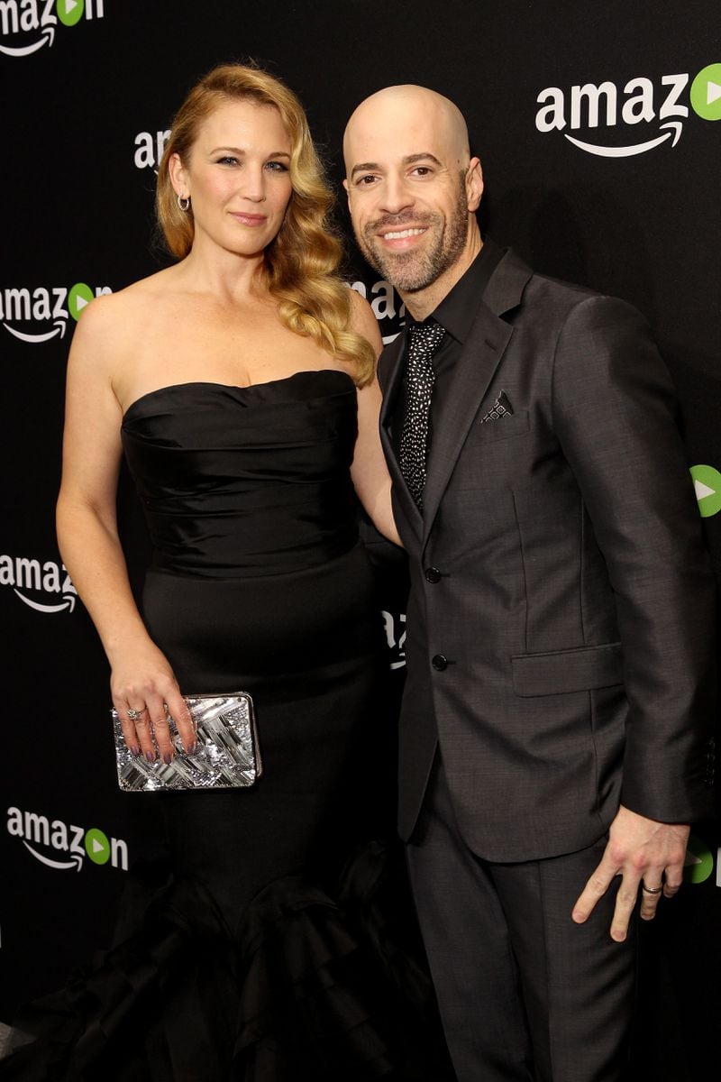 BEVERLY HILLS, CA - JANUARY 10:  Deanna Daughtry (L) and recording artist Chris Daughtry attend Amazon's Golden Globe Awards Celebration at The Beverly Hilton Hotel on January 10, 2016 in Beverly Hills, California.  (Photo by Rachel Murray/Getty Images for Amazon Studios)