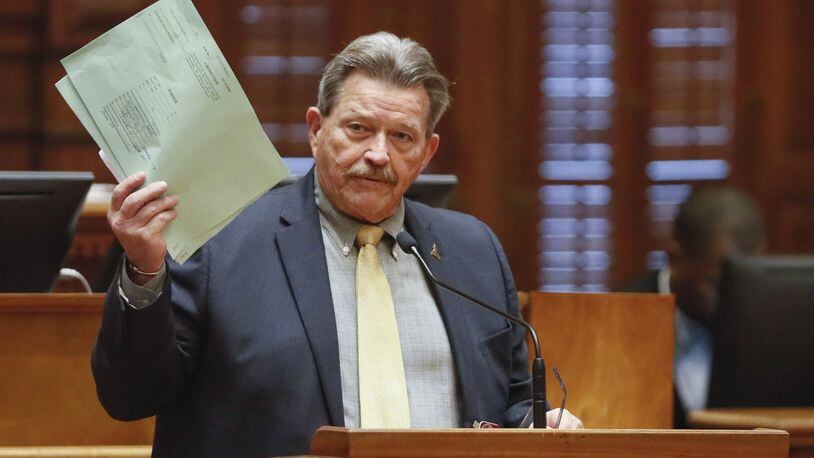State Rep. Alan Powell, R-Hartwell, is the sponsor of a bill that would require consistent use of forms, signatures and seals as ballots move through the election process. “Every little part that could give credence to our elections is what’s needed right now,” Powell said. Bob Andres / robert.andres@ajc.com