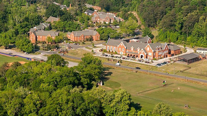Aerial view of the Darlington School’s campus in Rome, Georgia, captured from the school’s website.