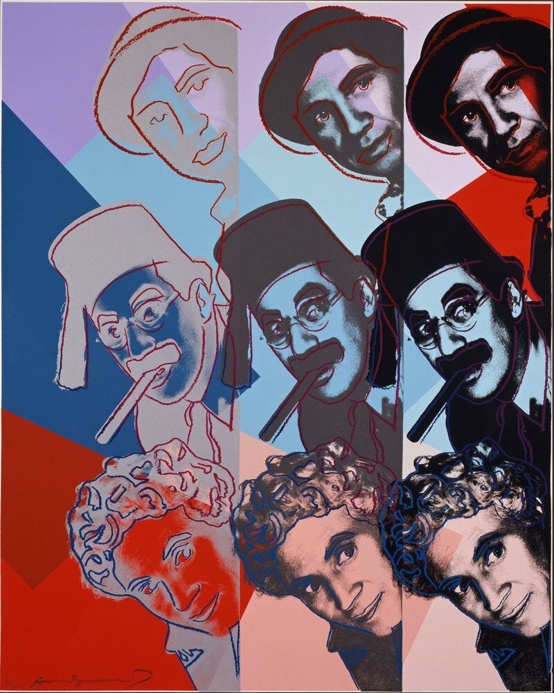 Andy Warhol’s “Ten Portraits of Jews of the Twentieth Century: The Marx Brothers” is featured in the High Museum exhibition “Andy Warhol: Prints From the Collections of Jordan D. Schnitzer and His Family Foundation.” COPYRIGHT THE ANDY WARHOL FOUNDATION FOR THE VISUAL ARTS INC. / ARTISTS RIGHTS SOCIETY (ARS), NEW YORK