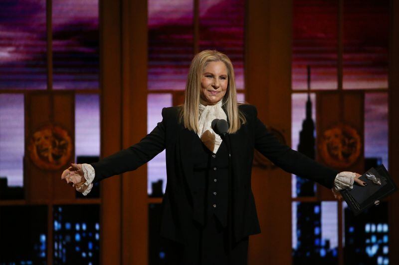 Barbra Streisand and her "Hamilton"-inspired outfit. (Sara Krulwich/The New York Times)